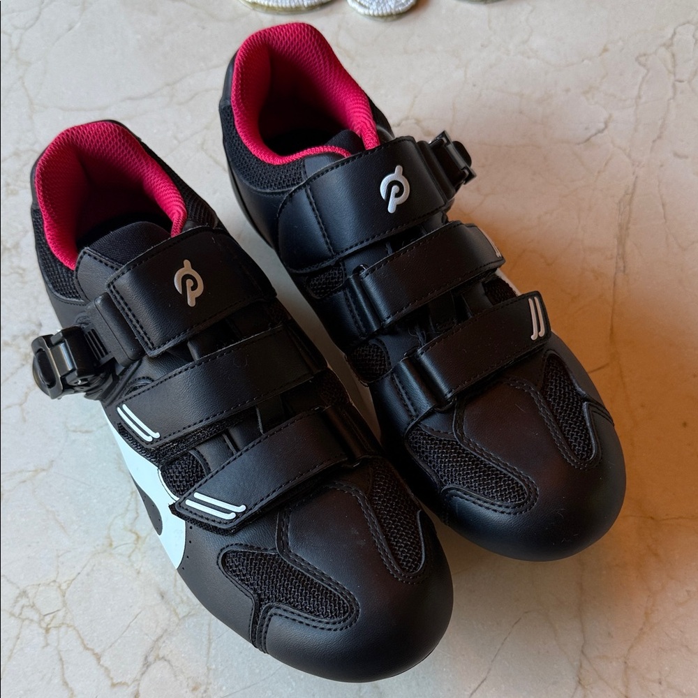 Peloton Black and Pink Cycling Shoes